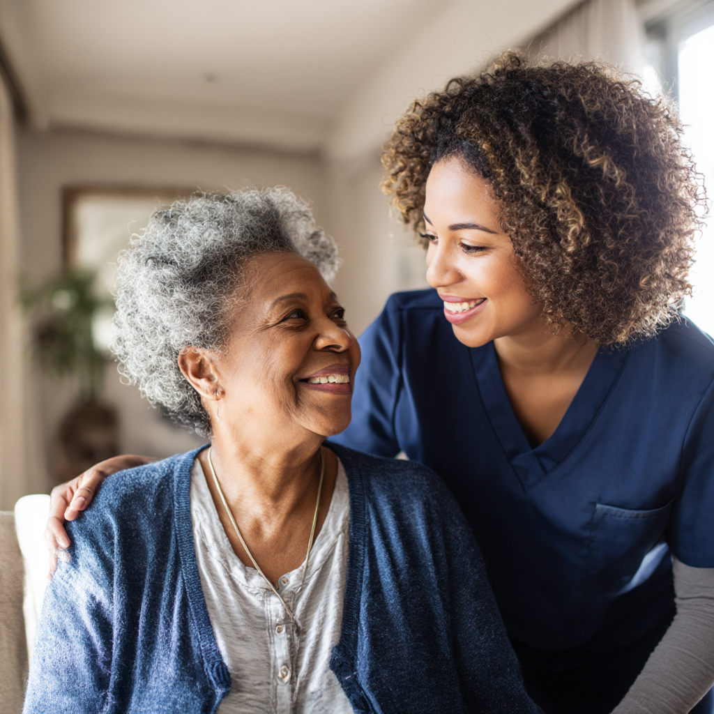 Companion reassuring client